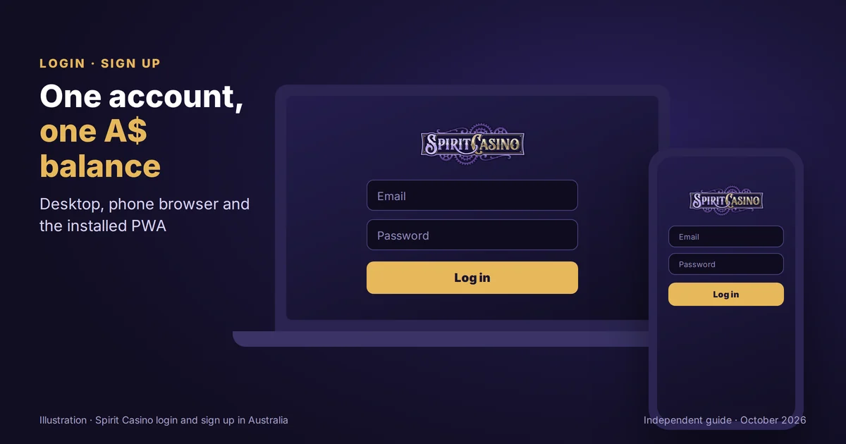 Spirit Casino login and sign up in Australia